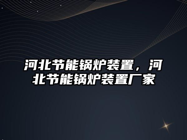 河北節(jié)能鍋爐裝置，河北節(jié)能鍋爐裝置廠家