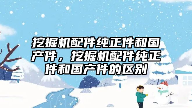 挖掘機(jī)配件純正件和國產(chǎn)件，挖掘機(jī)配件純正件和國產(chǎn)件的區(qū)別