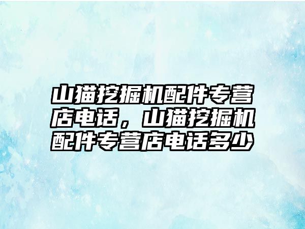 山貓挖掘機(jī)配件專營店電話，山貓挖掘機(jī)配件專營店電話多少