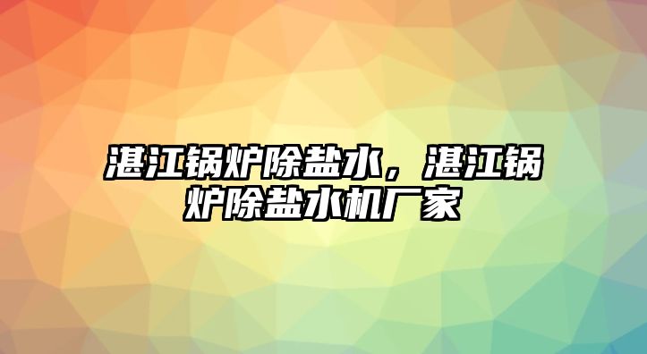 湛江鍋爐除鹽水，湛江鍋爐除鹽水機(jī)廠家