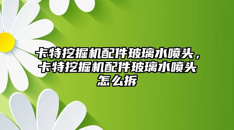 卡特挖掘機配件玻璃水噴頭，卡特挖掘機配件玻璃水噴頭怎么拆