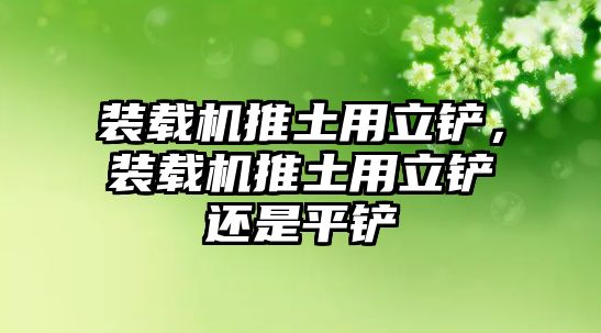 裝載機推土用立鏟，裝載機推土用立鏟還是平鏟