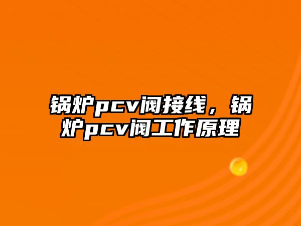 鍋爐pcv閥接線，鍋爐pcv閥工作原理