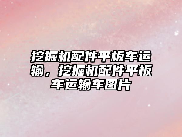 挖掘機配件平板車運輸，挖掘機配件平板車運輸車圖片