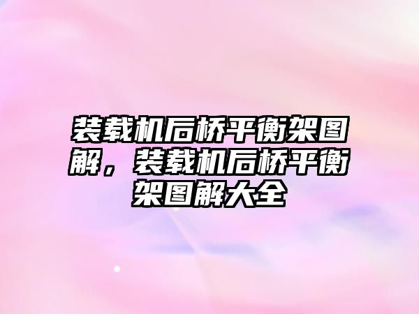 裝載機后橋平衡架圖解，裝載機后橋平衡架圖解大全