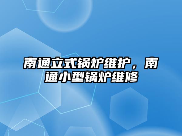 南通立式鍋爐維護(hù)，南通小型鍋爐維修