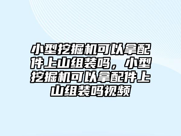 小型挖掘機(jī)可以拿配件上山組裝嗎，小型挖掘機(jī)可以拿配件上山組裝嗎視頻