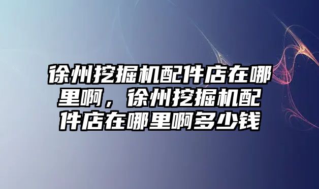 徐州挖掘機(jī)配件店在哪里啊，徐州挖掘機(jī)配件店在哪里啊多少錢(qián)