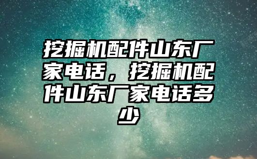 挖掘機配件山東廠家電話，挖掘機配件山東廠家電話多少