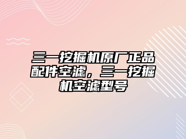 三一挖掘機(jī)原廠正品配件空濾，三一挖掘機(jī)空濾型號(hào)