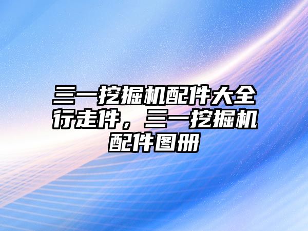 三一挖掘機配件大全行走件，三一挖掘機配件圖冊