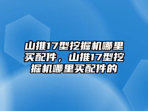 山推17型挖掘機(jī)哪里買配件，山推17型挖掘機(jī)哪里買配件的