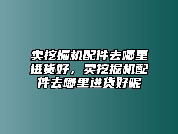 賣挖掘機(jī)配件去哪里進(jìn)貨好，賣挖掘機(jī)配件去哪里進(jìn)貨好呢