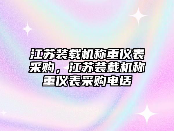 江蘇裝載機(jī)稱重儀表采購，江蘇裝載機(jī)稱重儀表采購電話