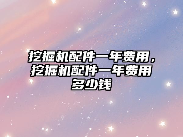 挖掘機配件一年費用，挖掘機配件一年費用多少錢