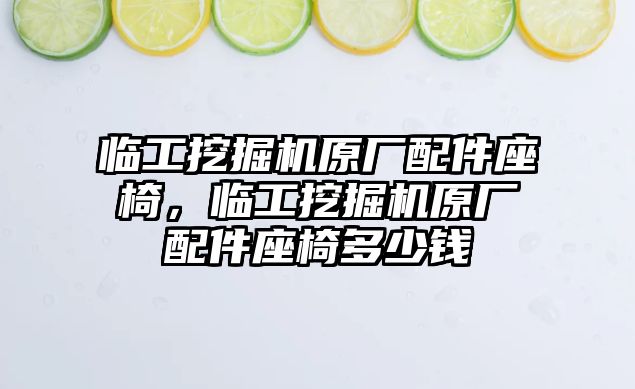 臨工挖掘機原廠配件座椅，臨工挖掘機原廠配件座椅多少錢