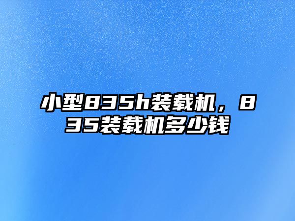 小型835h裝載機(jī)，835裝載機(jī)多少錢