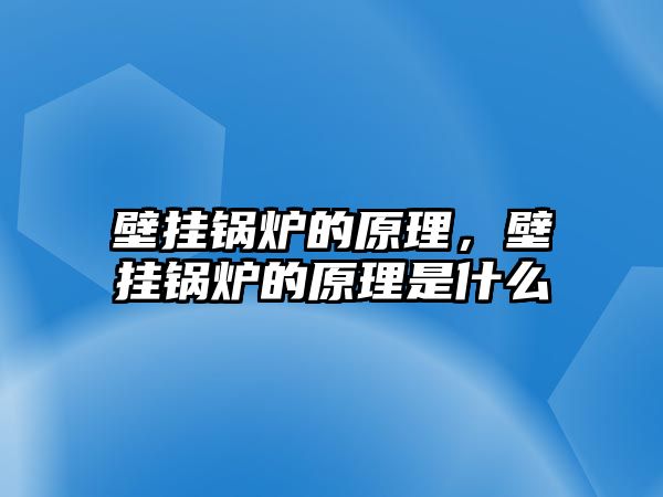 壁掛鍋爐的原理，壁掛鍋爐的原理是什么