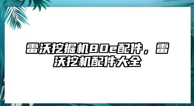 雷沃挖掘機80e配件，雷沃挖機配件大全