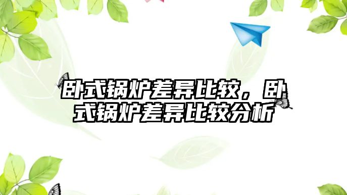 臥式鍋爐差異比較，臥式鍋爐差異比較分析