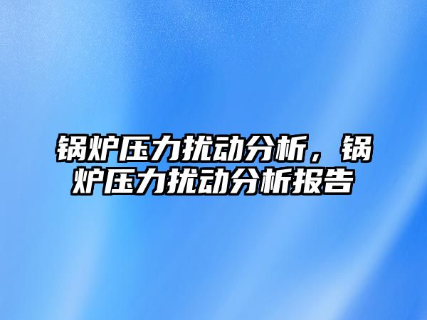 鍋爐壓力擾動分析，鍋爐壓力擾動分析報告