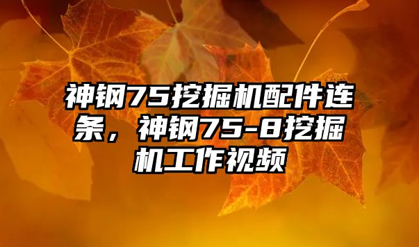 神鋼75挖掘機(jī)配件連條，神鋼75-8挖掘機(jī)工作視頻