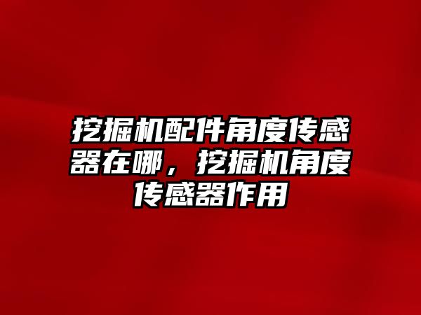 挖掘機配件角度傳感器在哪，挖掘機角度傳感器作用