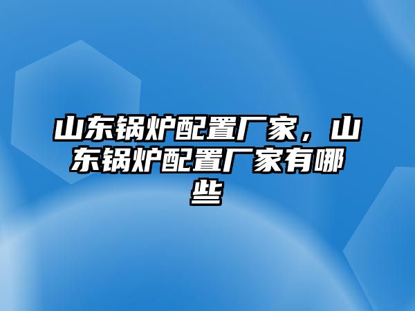 山東鍋爐配置廠家，山東鍋爐配置廠家有哪些