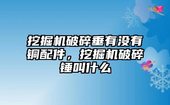 挖掘機破碎垂有沒有銅配件，挖掘機破碎錘叫什么