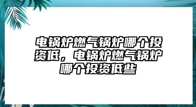 電鍋爐燃?xì)忮仩t哪個(gè)投資低，電鍋爐燃?xì)忮仩t哪個(gè)投資低些