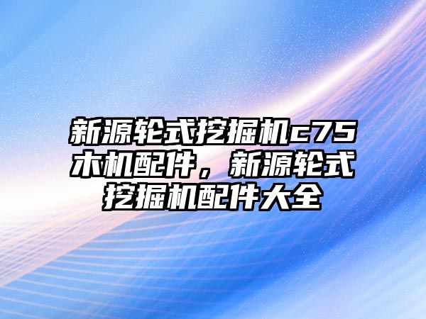 新源輪式挖掘機c75木機配件，新源輪式挖掘機配件大全