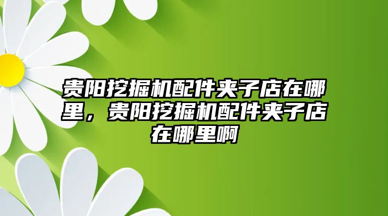 貴陽挖掘機(jī)配件夾子店在哪里，貴陽挖掘機(jī)配件夾子店在哪里啊