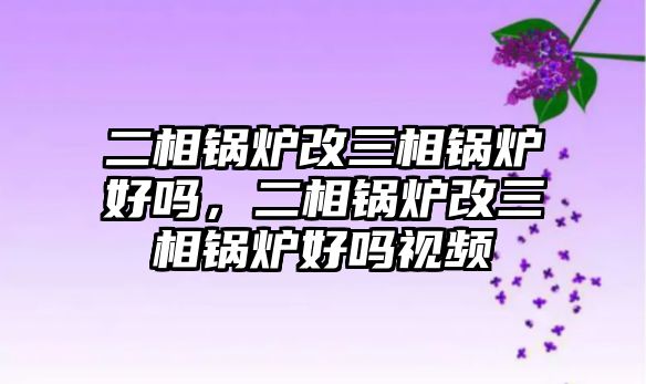 二相鍋爐改三相鍋爐好嗎，二相鍋爐改三相鍋爐好嗎視頻