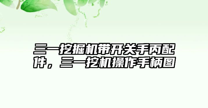 三一挖掘機帶開關(guān)手丙配件，三一挖機操作手柄圖