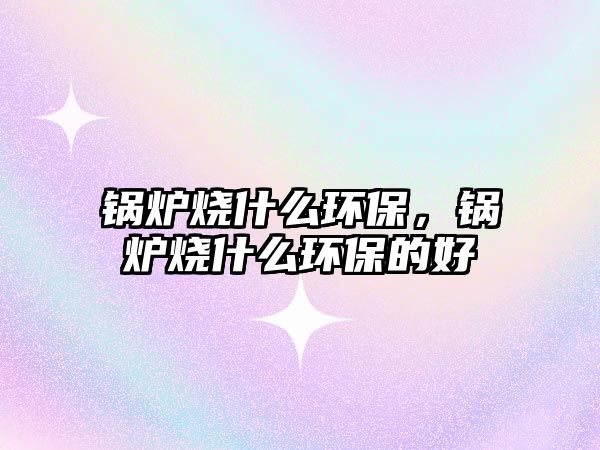 鍋爐燒什么環(huán)保，鍋爐燒什么環(huán)保的好