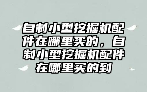 自制小型挖掘機配件在哪里買的，自制小型挖掘機配件在哪里買的到