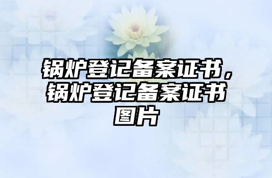 鍋爐登記備案證書(shū)，鍋爐登記備案證書(shū)圖片