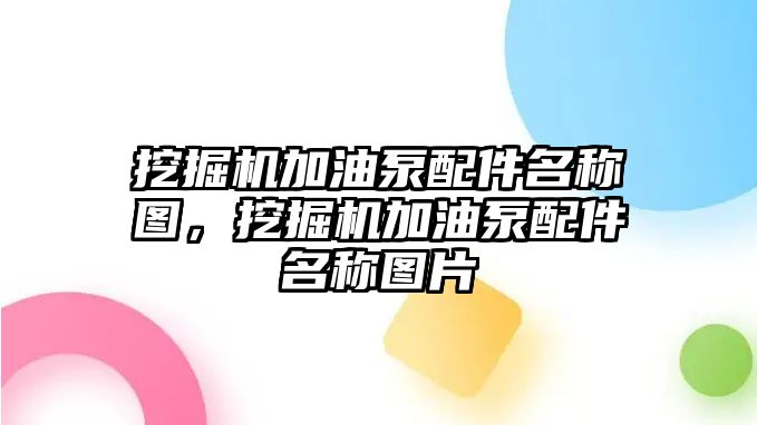 挖掘機(jī)加油泵配件名稱圖，挖掘機(jī)加油泵配件名稱圖片