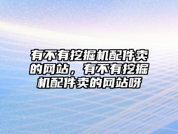 有不有挖掘機配件賣的網(wǎng)站，有不有挖掘機配件賣的網(wǎng)站呀