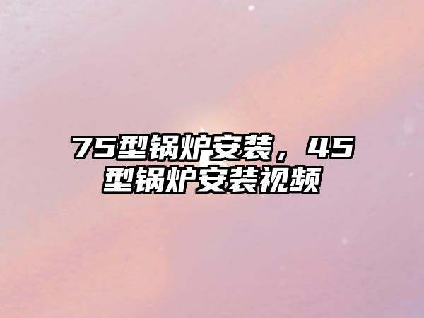 75型鍋爐安裝，45型鍋爐安裝視頻