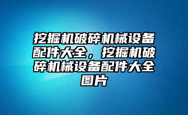 挖掘機破碎機械設(shè)備配件大全，挖掘機破碎機械設(shè)備配件大全圖片