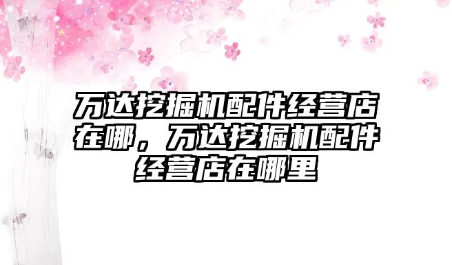 萬達(dá)挖掘機(jī)配件經(jīng)營(yíng)店在哪，萬達(dá)挖掘機(jī)配件經(jīng)營(yíng)店在哪里