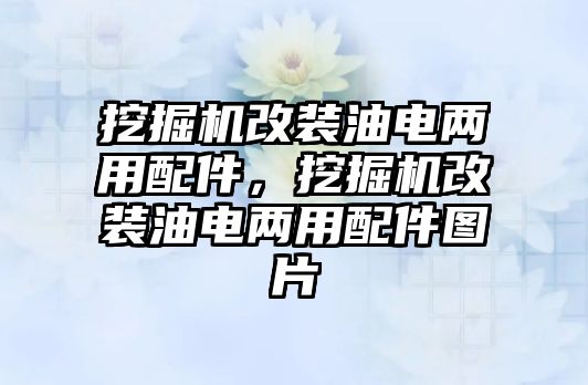 挖掘機改裝油電兩用配件，挖掘機改裝油電兩用配件圖片