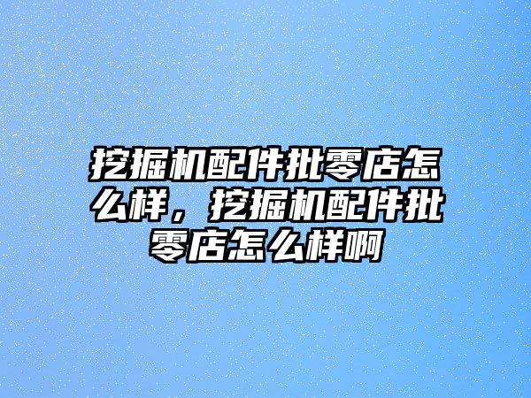 挖掘機配件批零店怎么樣，挖掘機配件批零店怎么樣啊