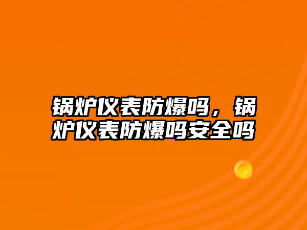 鍋爐儀表防爆嗎，鍋爐儀表防爆嗎安全嗎