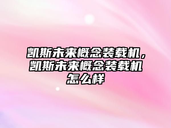 凱斯未來概念裝載機，凱斯未來概念裝載機怎么樣