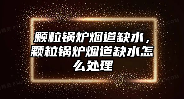 顆粒鍋爐煙道缺水，顆粒鍋爐煙道缺水怎么處理