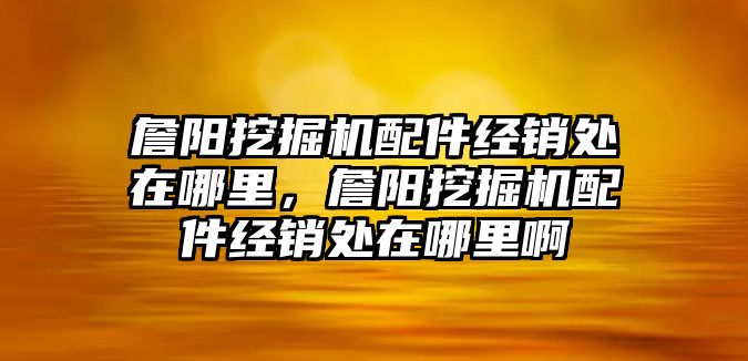 詹陽挖掘機配件經(jīng)銷處在哪里，詹陽挖掘機配件經(jīng)銷處在哪里啊