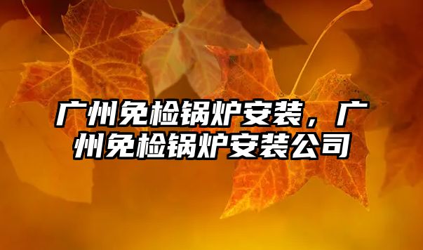 廣州免檢鍋爐安裝，廣州免檢鍋爐安裝公司