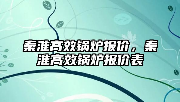 秦淮高效鍋爐報價，秦淮高效鍋爐報價表